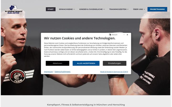 Screenshot of kampfsport-fitness-selbstverteidigung.de