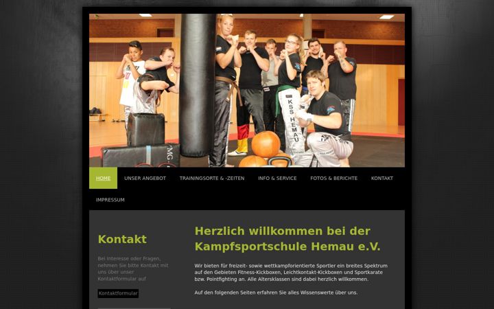 Screenshot of kampfsport-hemau.de