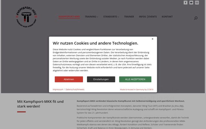 Screenshot of kampfsport-mkk.de