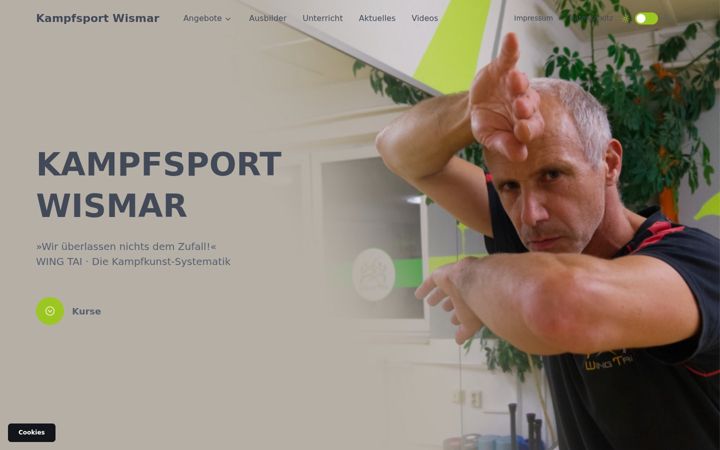 Screenshot of kampfsport-wismar.de