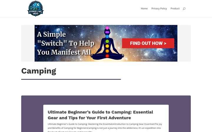 Screenshot of kampingtime.com