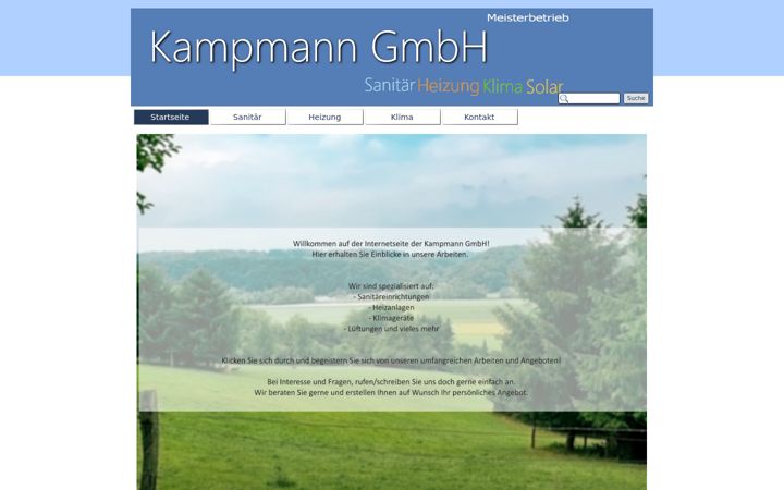 Screenshot of kampmann-gmbh.com
