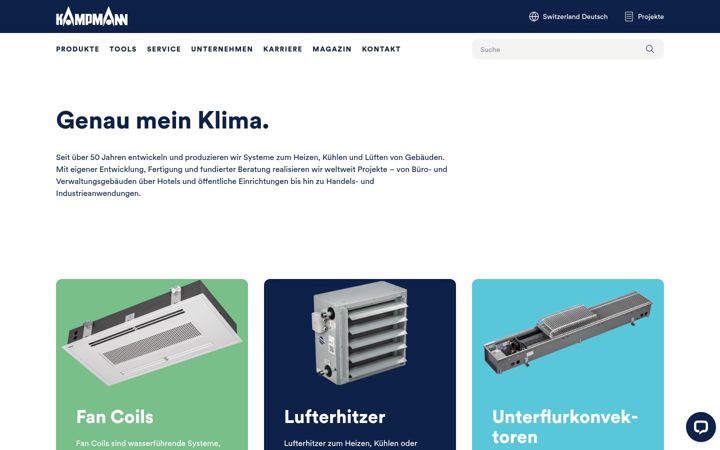 Screenshot of kampmann.ch