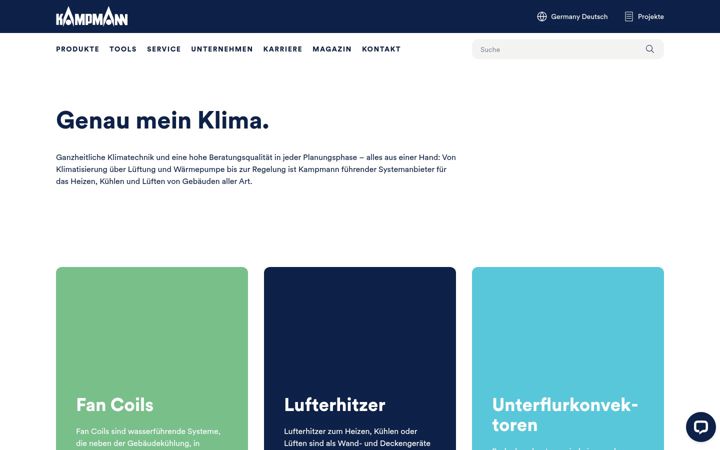 Screenshot of kampmann.de