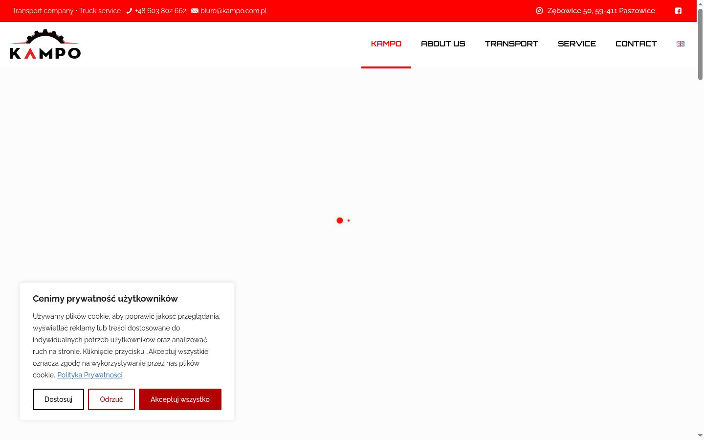 Zrzut ekranu banera zgody wyświetlanego przed jakąkolwiek interakcją