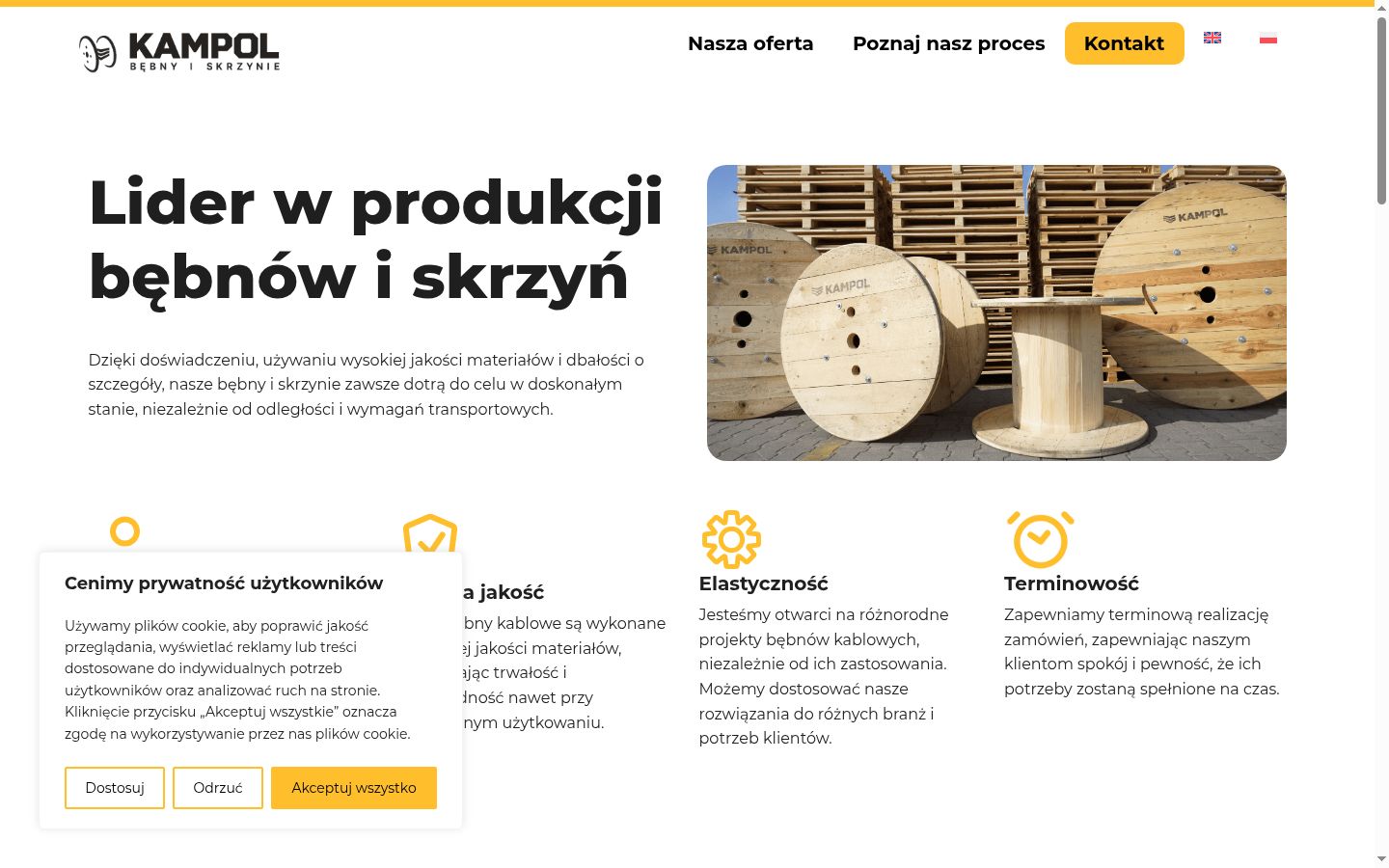 Zrzut ekranu banera zgody wyświetlanego przed jakąkolwiek interakcją