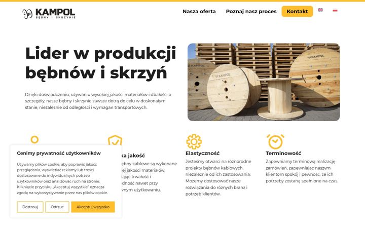 Screenshot of kampol-bebnyiskrzynie.pl