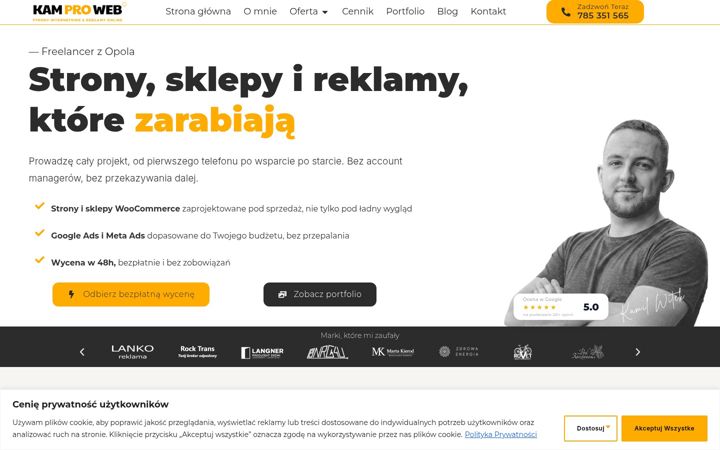 Screenshot of kamproweb.pl