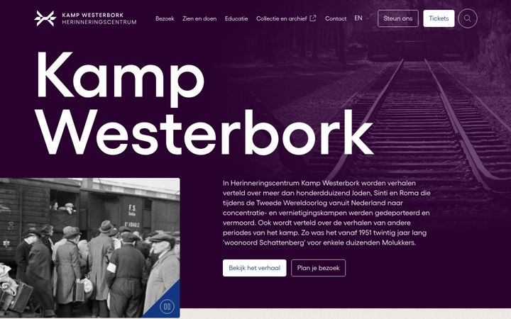 Screenshot of kampwesterbork.nl