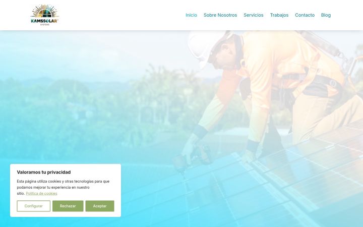 Screenshot of kamssolar.es