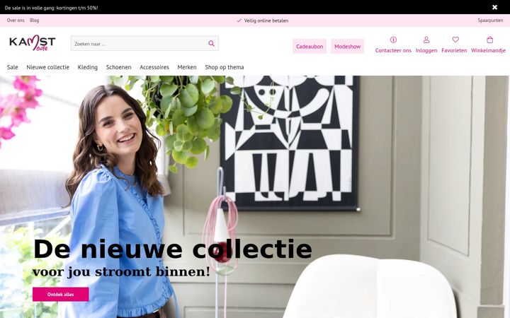 Screenshot of kamstmode.nl