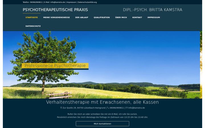 Screenshot of kamstra.de