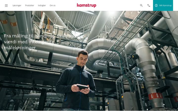 Screenshot of kamstrup.com