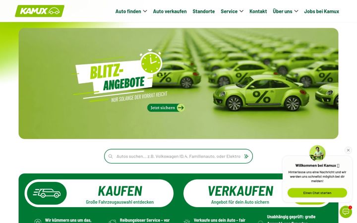 Screenshot of kamux.de
