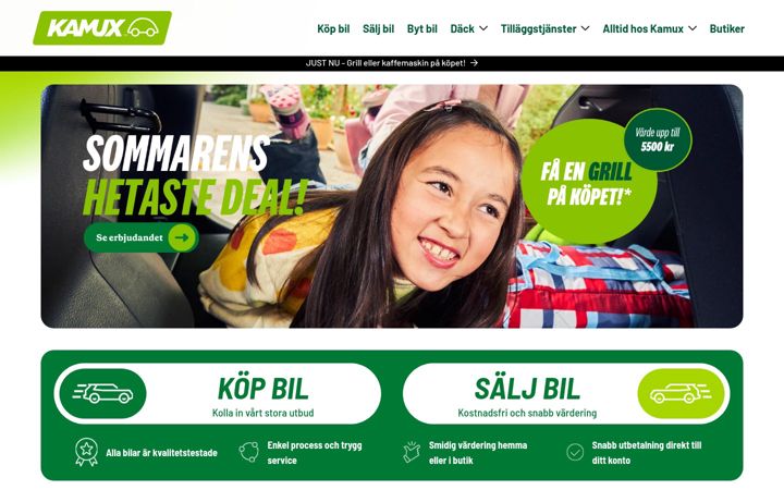 Screenshot of kamux.se