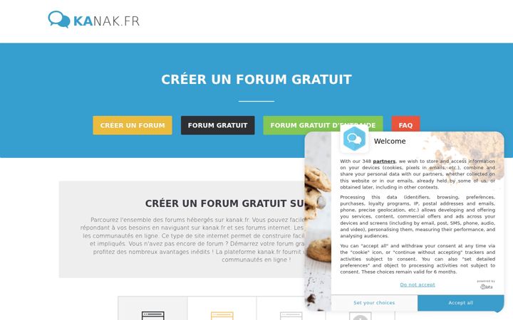 Screenshot of kanak.fr