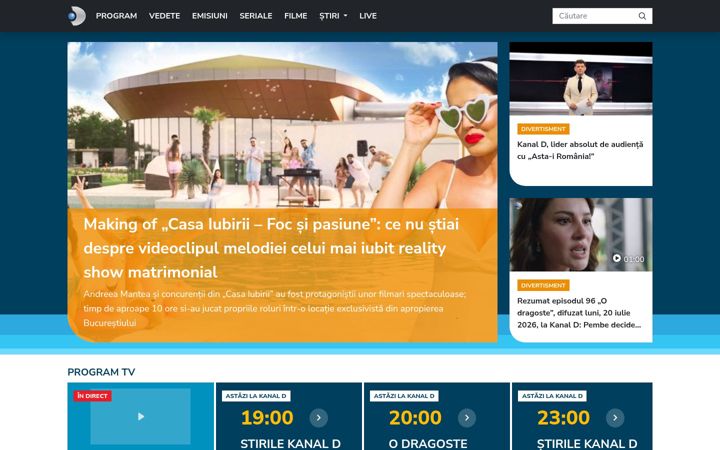 Screenshot of kanald.ro
