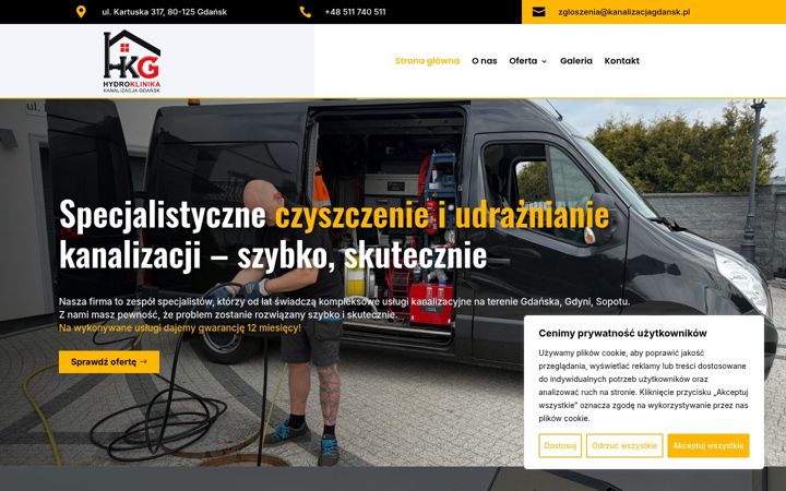 Screenshot of kanalizacjagdansk.pl