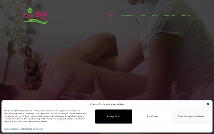 Screenshot van kanaloawellness.de