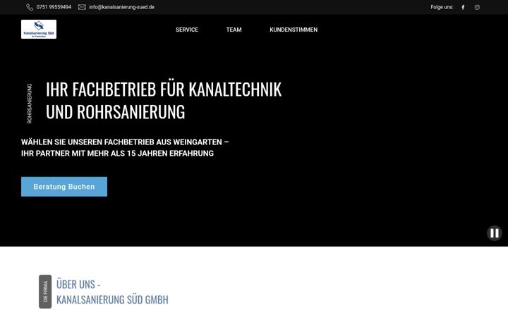 Screenshot of kanalsanierung-sued.de