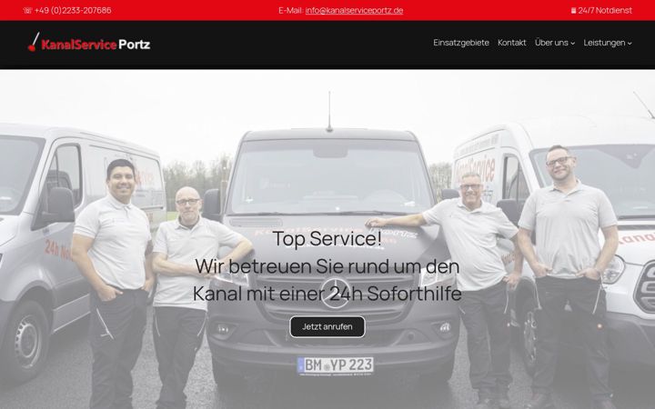 Screenshot of kanalserviceportz.de