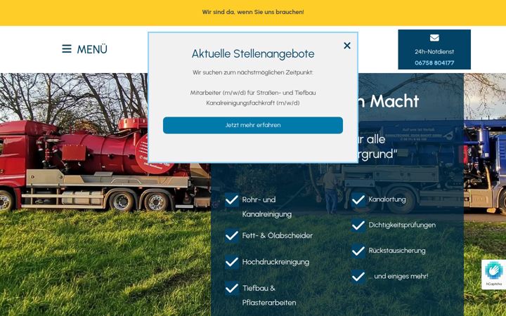 Screenshot of kanaltechnik.de