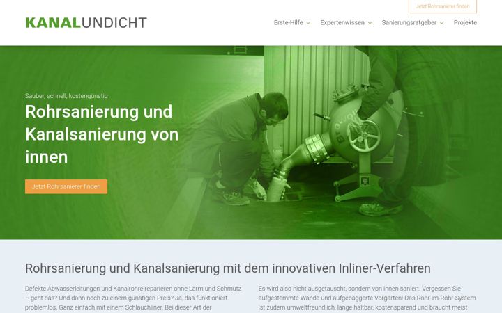 Screenshot of kanalundicht.de