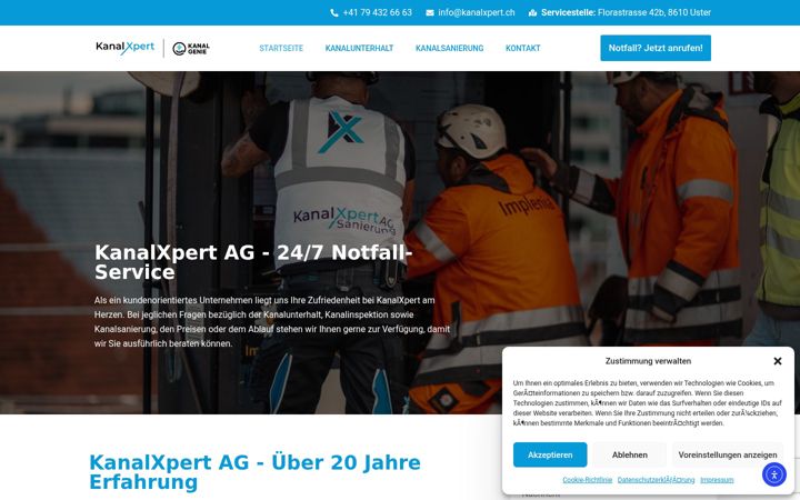 Screenshot of kanalxpert.ch
