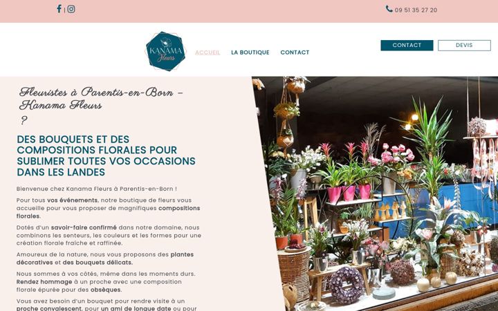 Screenshot of kanama-fleurs.fr