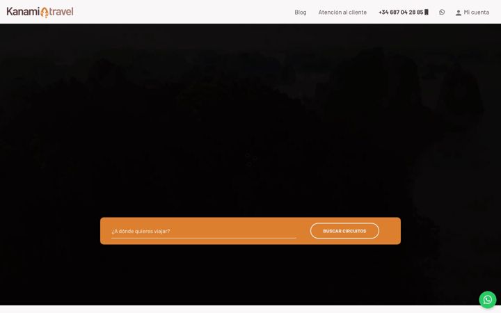 Screenshot of kanamitravel.com