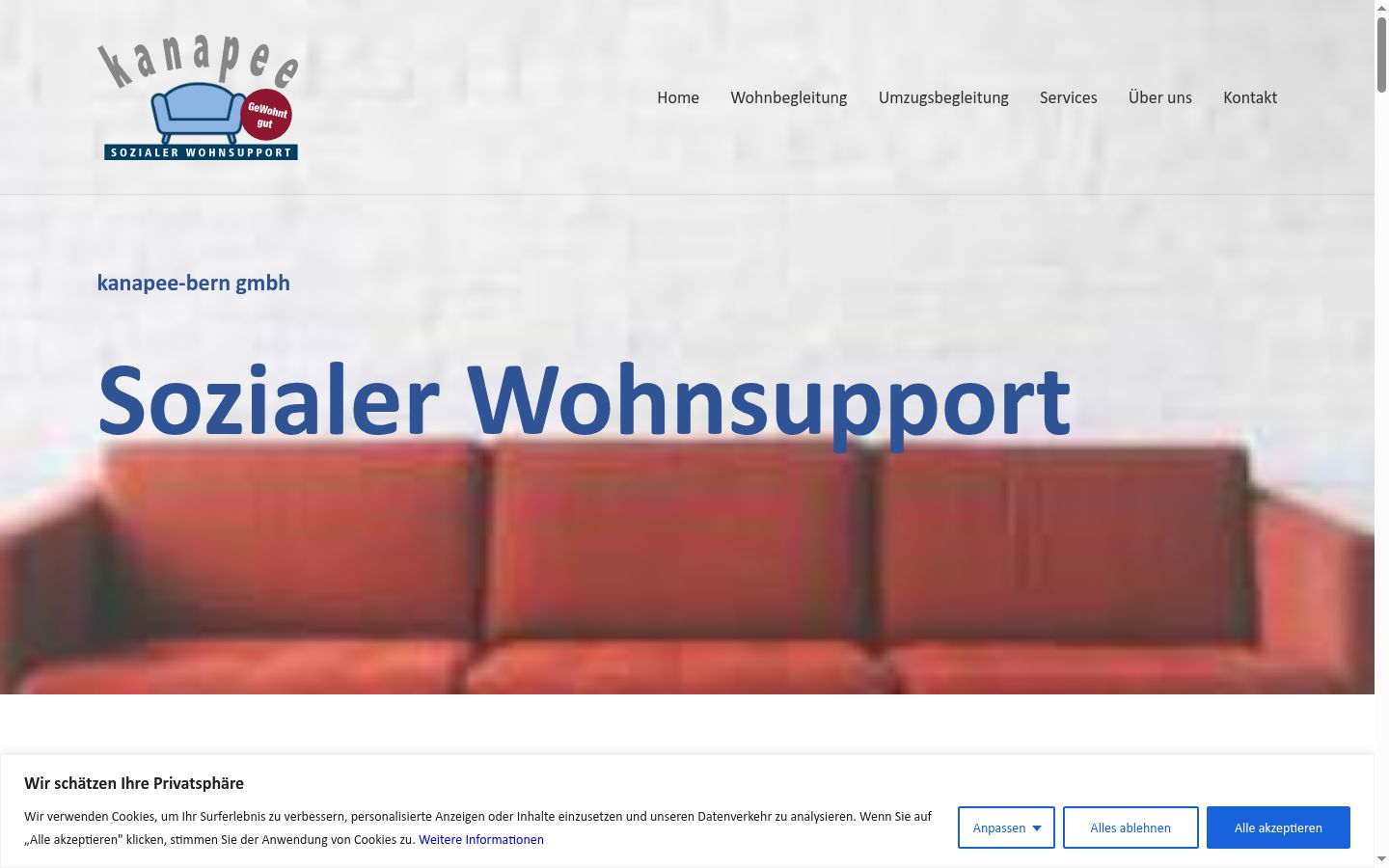 Screenshot van de toestemmingsbanner zoals getoond vóór enige interactie