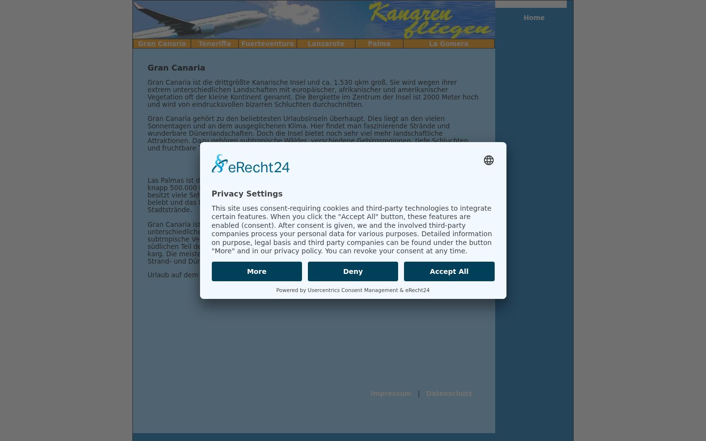 Screenshot tal-banner tal-kunsens muri qabel kwalunkwe interazzjoni