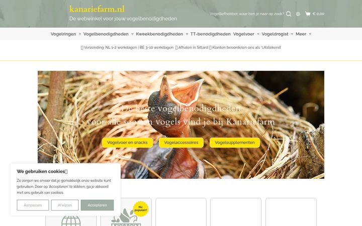 Screenshot of kanariefarm.nl