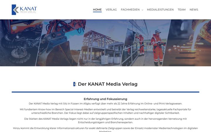 Screenshot of kanat-mediaverlag.de