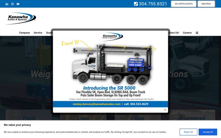 Screenshot of kanawhascales.com