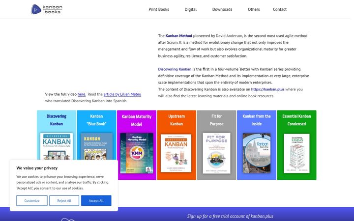Screenshot of kanbanbooks.com