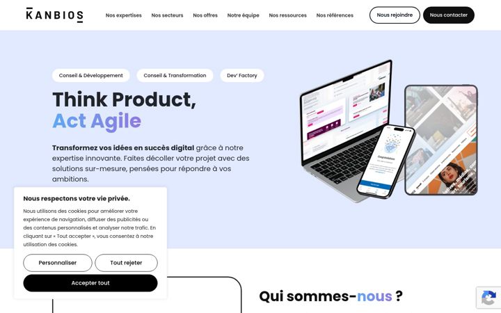 Screenshot of kanbios.fr