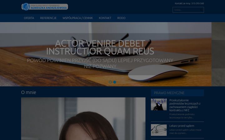 Screenshot of kancelaria-andrzejewska.pl