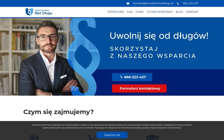 Screenshot of kancelaria-bezdlugu.pl
