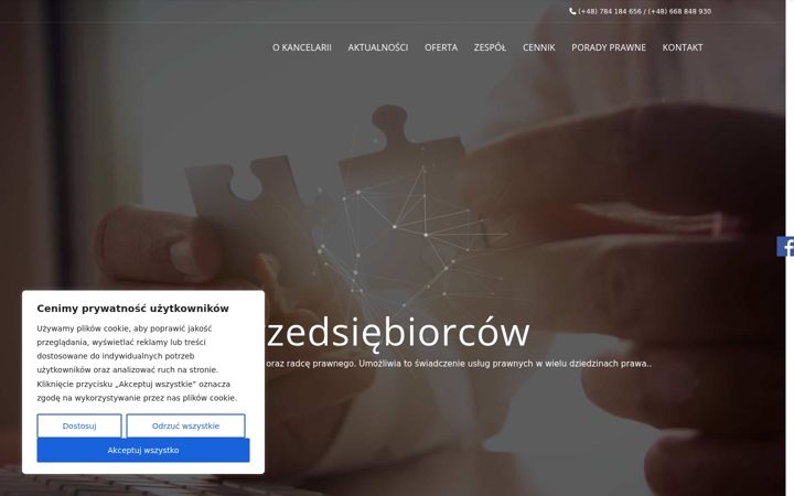 Screenshot of kancelaria-bieniek.pl