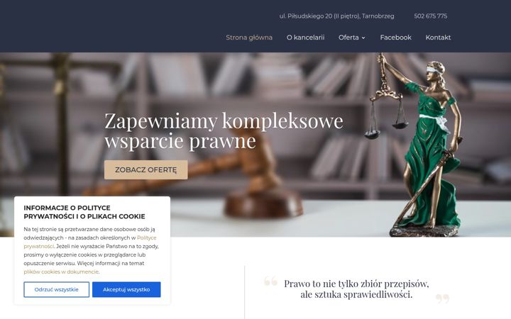 Screenshot of kancelaria-gladysz.pl