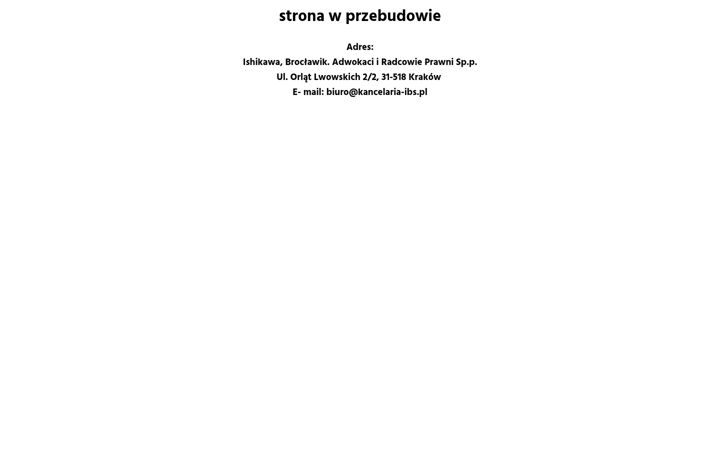 Screenshot of kancelaria-ibs.pl