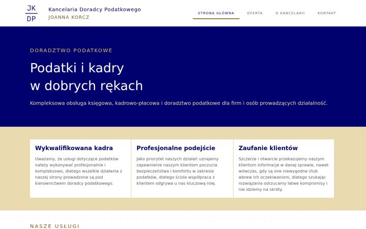 Screenshot of kancelaria-korcz.pl