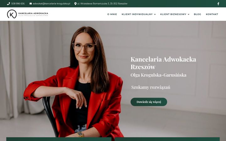 Screenshot of kancelaria-krogulska.pl
