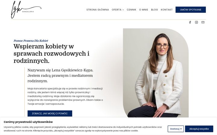 Screenshot of kancelaria-lgk.pl