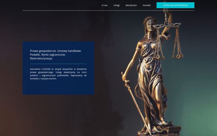 Screenshot of kancelaria-lucrum.pl