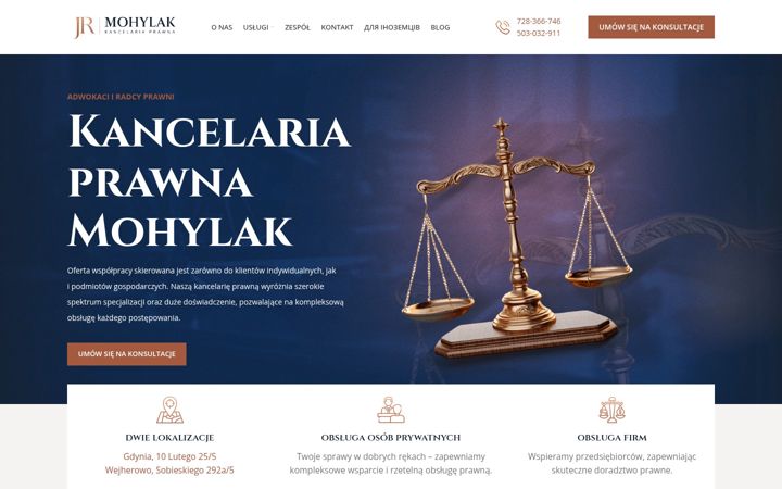 Screenshot of kancelaria-mohylak.pl