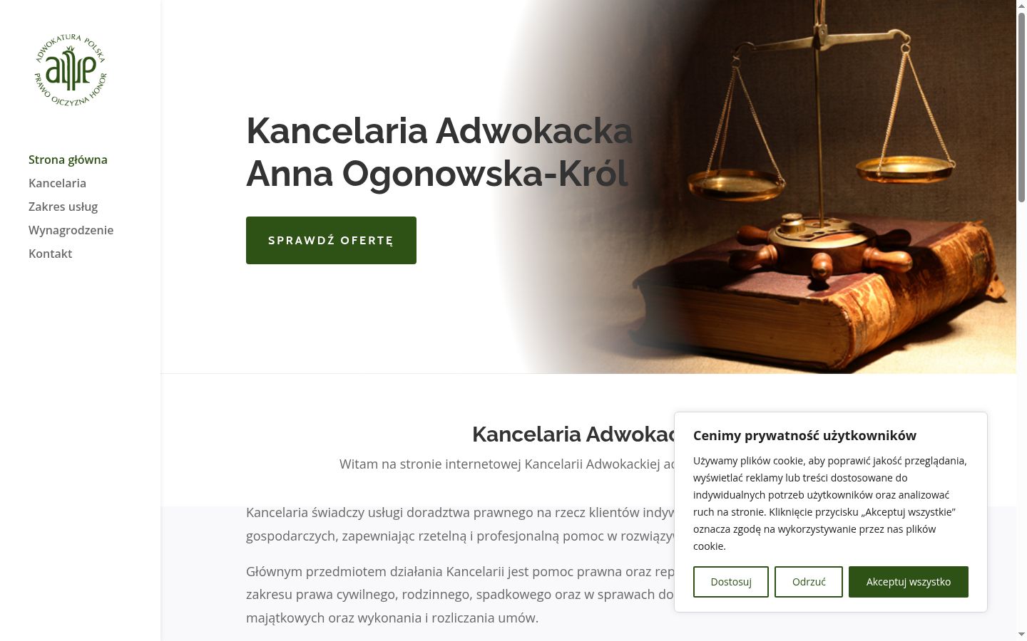 Captura de ecrã do banner de consentimento apresentado antes de qualquer interação