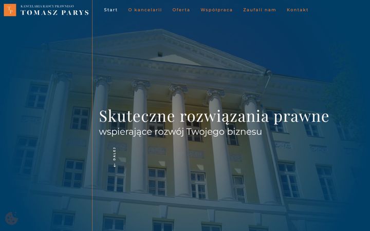 Screenshot of kancelaria-parys.com