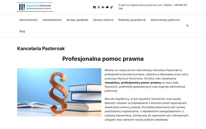 Screenshot of kancelaria-pasternak.com